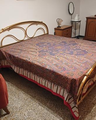Letto Matrimoniale Vintage in Ottone 
