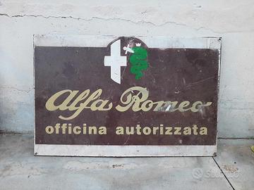 Insegna Officina Alfa Romeo epoca anni 50 / 60 