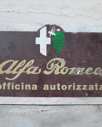 Insegna Officina Alfa Romeo epoca anni 50 / 60 