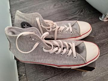 Converse Chuck Taylor All Star alta in tela grigia