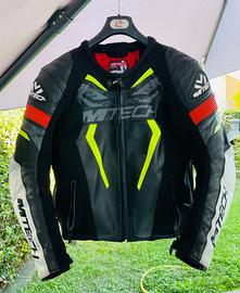 Giubbotto da moto in pelle marca Mtech - tg.52