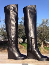 Scarpe made in italy stivale vera pelle