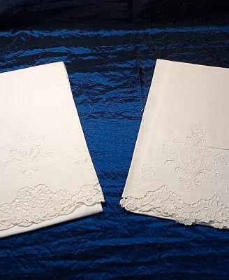 Asciugamani in Lino ricamo Macramé Intaglio