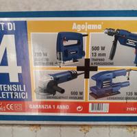 Set di 4 elettroutensili per il fai da te