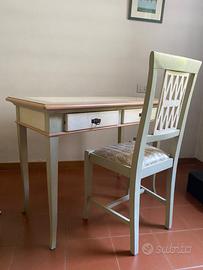 Set scrivania sedia comodino country/provenzale