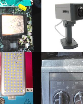 Faretto sensore movimento led e telecamera