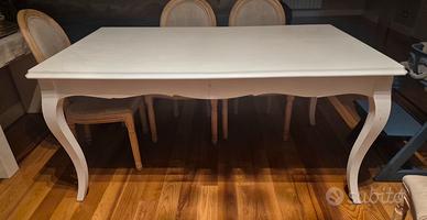 TAVOLO BIANCO ALLUNGABILE SHABBY CHIC