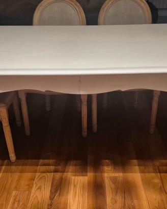 TAVOLO BIANCO ALLUNGABILE SHABBY CHIC