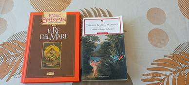 2 libri di Garcia Marquez e Salgari 
