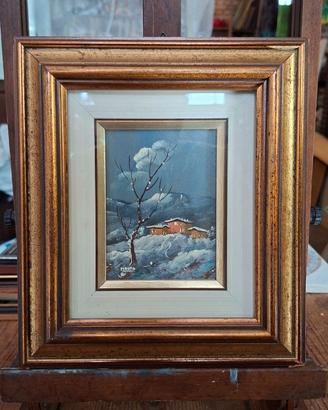 Splendido quadro vintage (24,5x22 cm complessivi)
