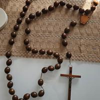 Rosario da parete in legno vintage 