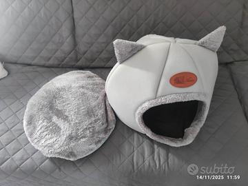 Cuccia letto per cani gatti con cuscino 40cm