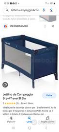 Lettino da Campeggio Travel B Blu Brevi