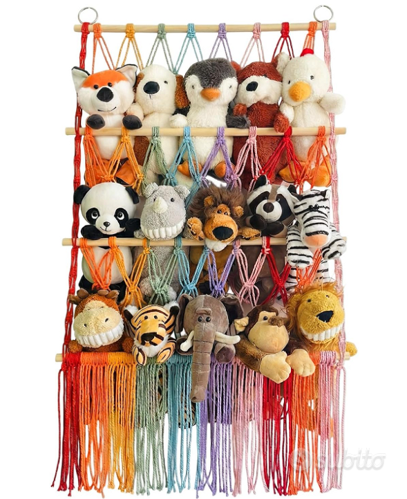 Amaca Grande per Peluche – Organizer Angolare Appeso, Rete Porta Giocattoli, Facile da Appendere, Camera Bambini, Decorazione Carina e Pratica | Leroy Merlin