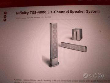 INFINITY TSS-4000 sistema audio 5.1  in alluminio