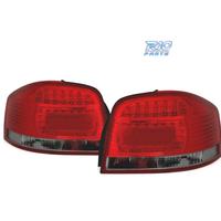 FANALI PER AUDI A3 8P 03-08 LED ROSSO AFFUMICATO