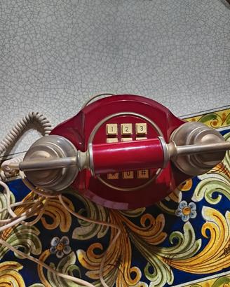 telefono antico charlenston rosso 