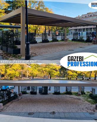 Gazebo pergotenda 4x4 tettoia in pvc degor acciaio