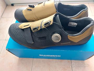 Scarpe MTB Shimano XC501 Black Gold tg. 46 Biciclette In vendita