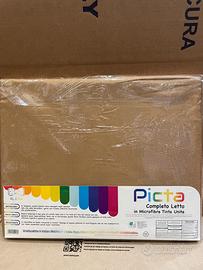 Completo lenzuola matrimoniale king size marrone