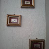 Quadretti vintage su lamina argento