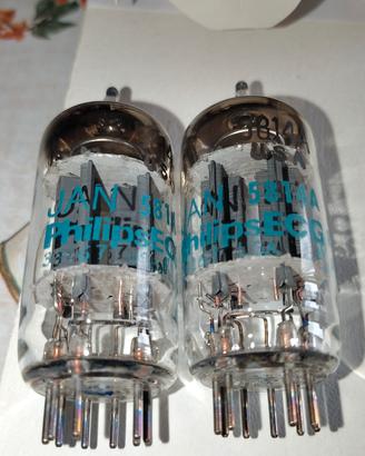 Valvole coppia 5814A Philips ECG nos  Ecc82 12au7