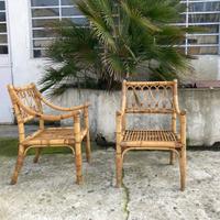 Poltrone in giunco anni 70