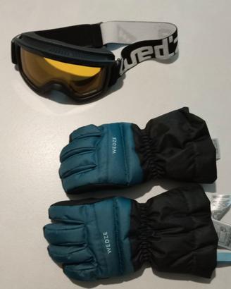 Maschera e guanti da neve
