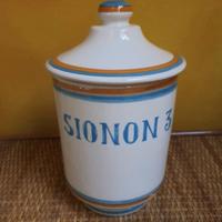 Albarello vaso farmacia ceramica  Bayer  Sionon 3 