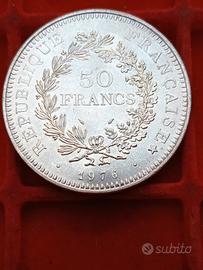 Francia 50 Franchi Hercule 1976 Argento .900 30g 