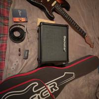 Chitarra elettrica con amplificatore