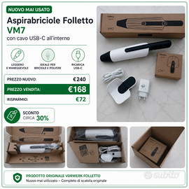 Aspirabriciole Folletto VM7 nuovo mai usato