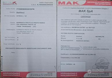 QUASI NUOVI Cerchi 18" MAK + Gomme Bridgestone