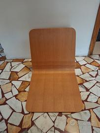 sedia da terra stile giapponese in legno