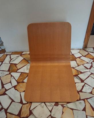 sedia da terra stile giapponese in legno