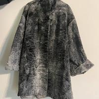 pelliccia vera made in italy color argento