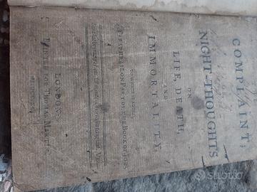 Libro antico poesia inglese