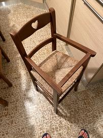 Seggiolone per bambini in legno di faggio