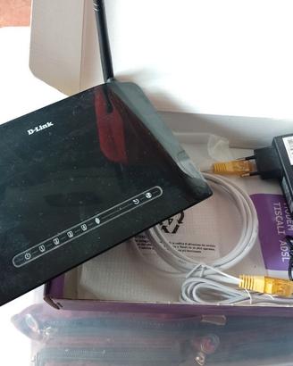 Modem Router Wi-Fi D-Link DSL-2640B - Completo e F