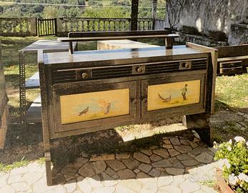 Mobili sala con sedie e tavola anni 40