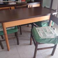 Tavolo estensibile fino a 12 posti con sedie