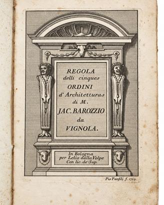 1769 Vignola Regola delli cinque ordini d’architet
