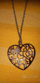 Collanine spago, catenella, brillantini, Fossil