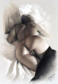 Denis prenzel nude disegno carta carbone