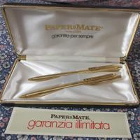 Parure Penna e Portamine Paper Mate anni '70 gold