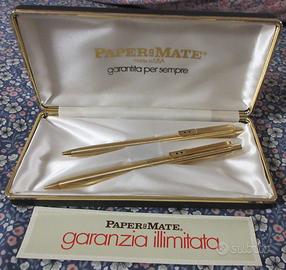 Parure Penna e Portamine Paper Mate anni '70 gold