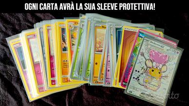 Pokémon - Lotto 66 carte + sleeves