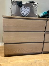 Cassettiera Malm Ikea a 3 cassetti