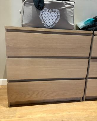 Cassettiera Malm Ikea a 3 cassetti