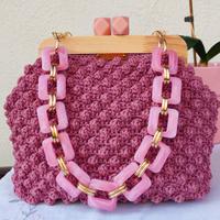 Borsa Rosa Nocciolina handmade 